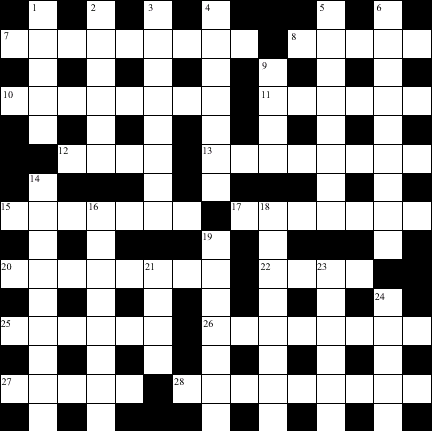 Crossword on Wild Ruby S Early Music Cryptic Crossword